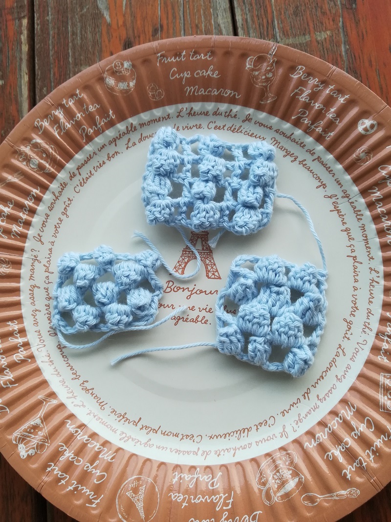 かぎ針編みの模様 その７ ーパプコーン編みの編み方 手仕事好きの徒然ブログ