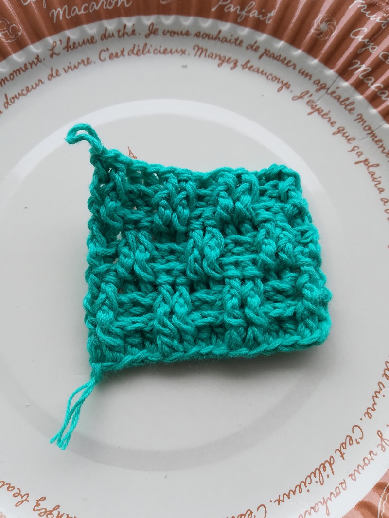 かぎ針編みの模様 その1３ ー長編みの引き上げ編みの編み方 手仕事好きの徒然ブログ
