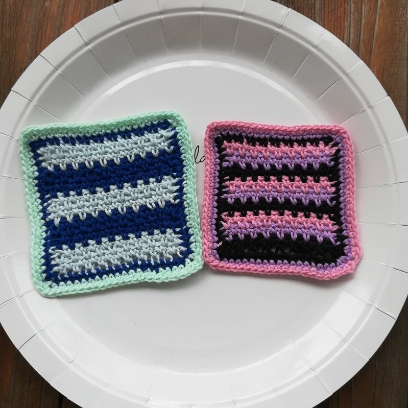 刺繍糸でかぎ針編み「よね編みのコースター」の編み方