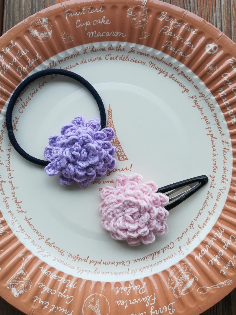 刺繍糸でかぎ針編み「ダリア」の編み方
