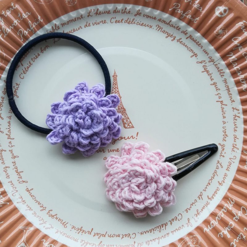 刺繍糸でかぎ針編み「ダリア」の編み方