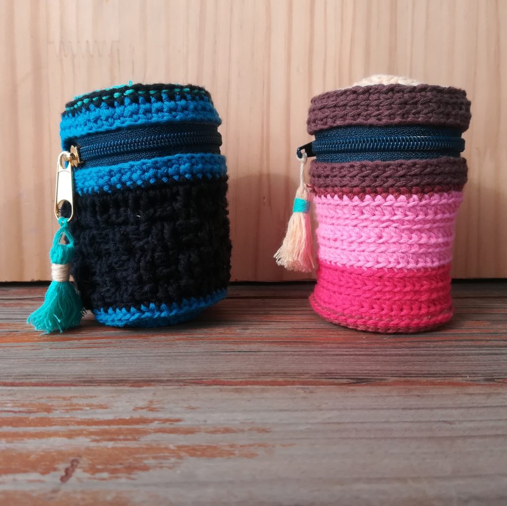 かぎ針編み「円形のミニポーチ」編み図と編み方